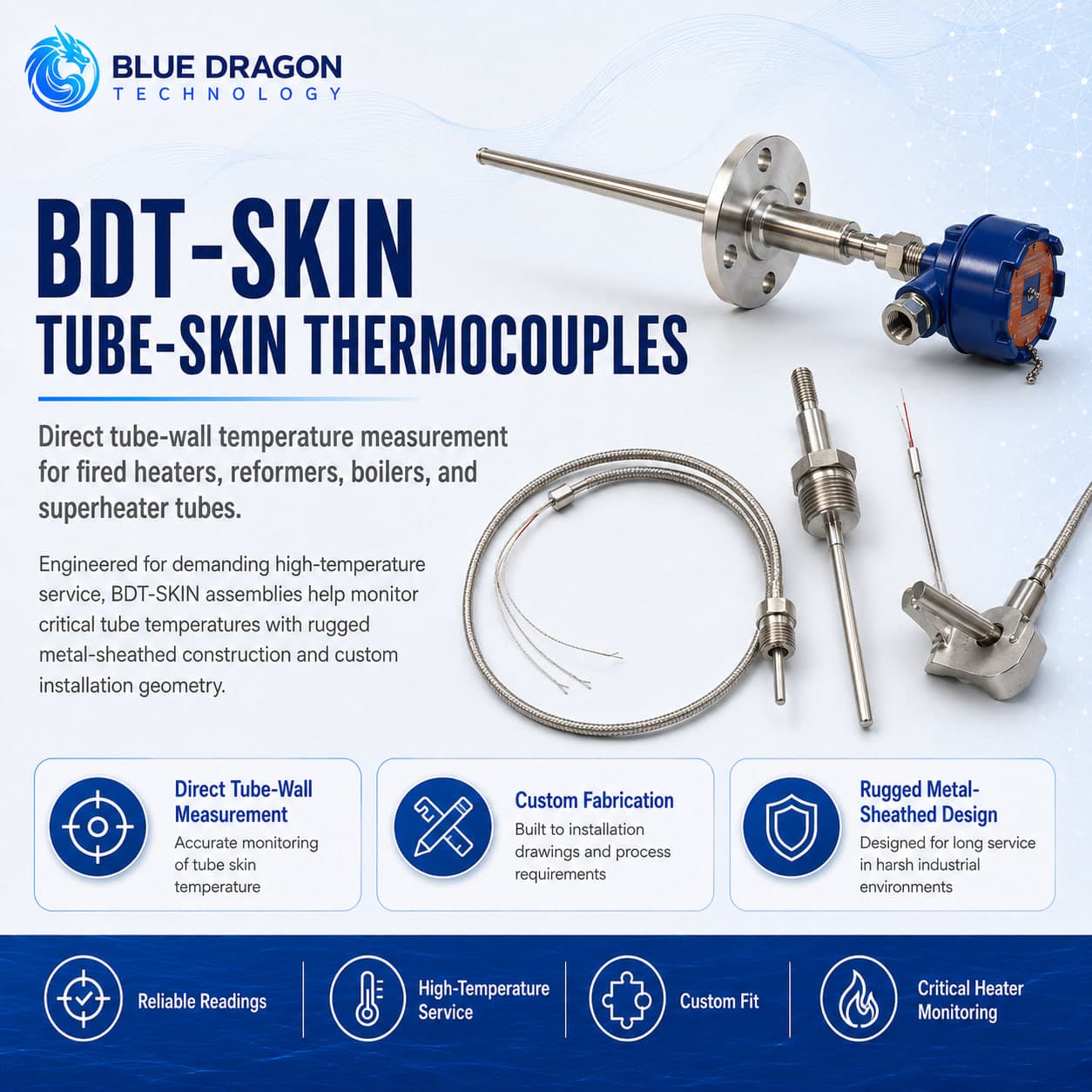 Blue Dragon BDT-SKIN Tube-Skin Thermocouples tube-skin thermocouple · mesit