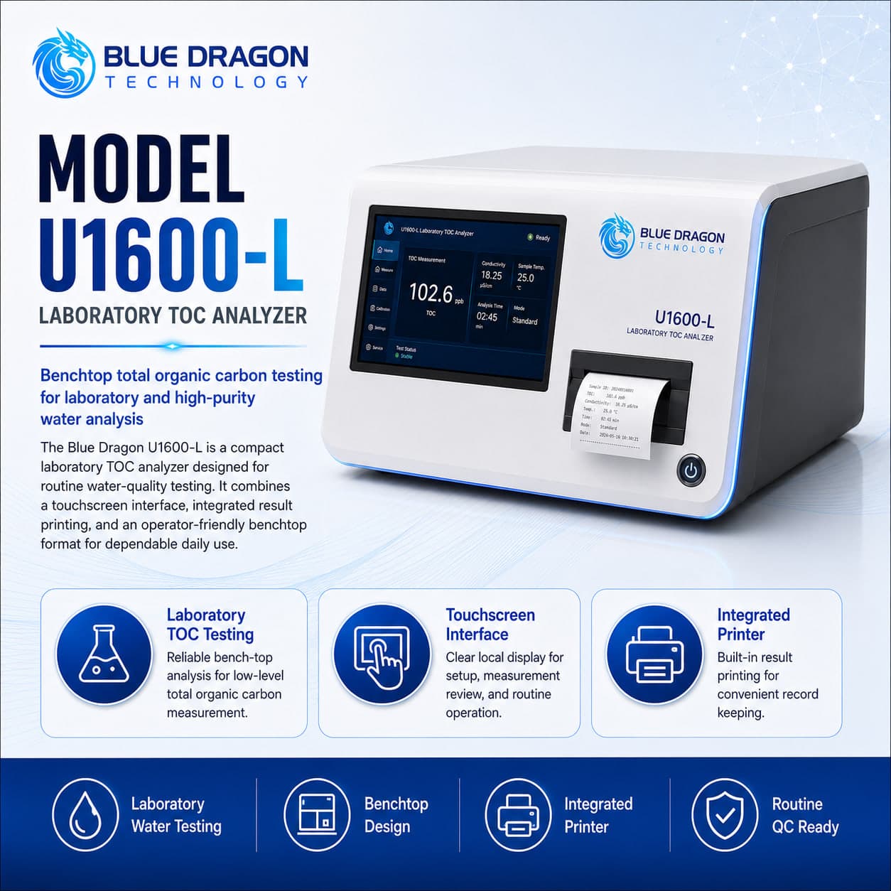 Blue Dragon Model U1600-L Laboratory TOC Analyzer laboratory toc analyzer