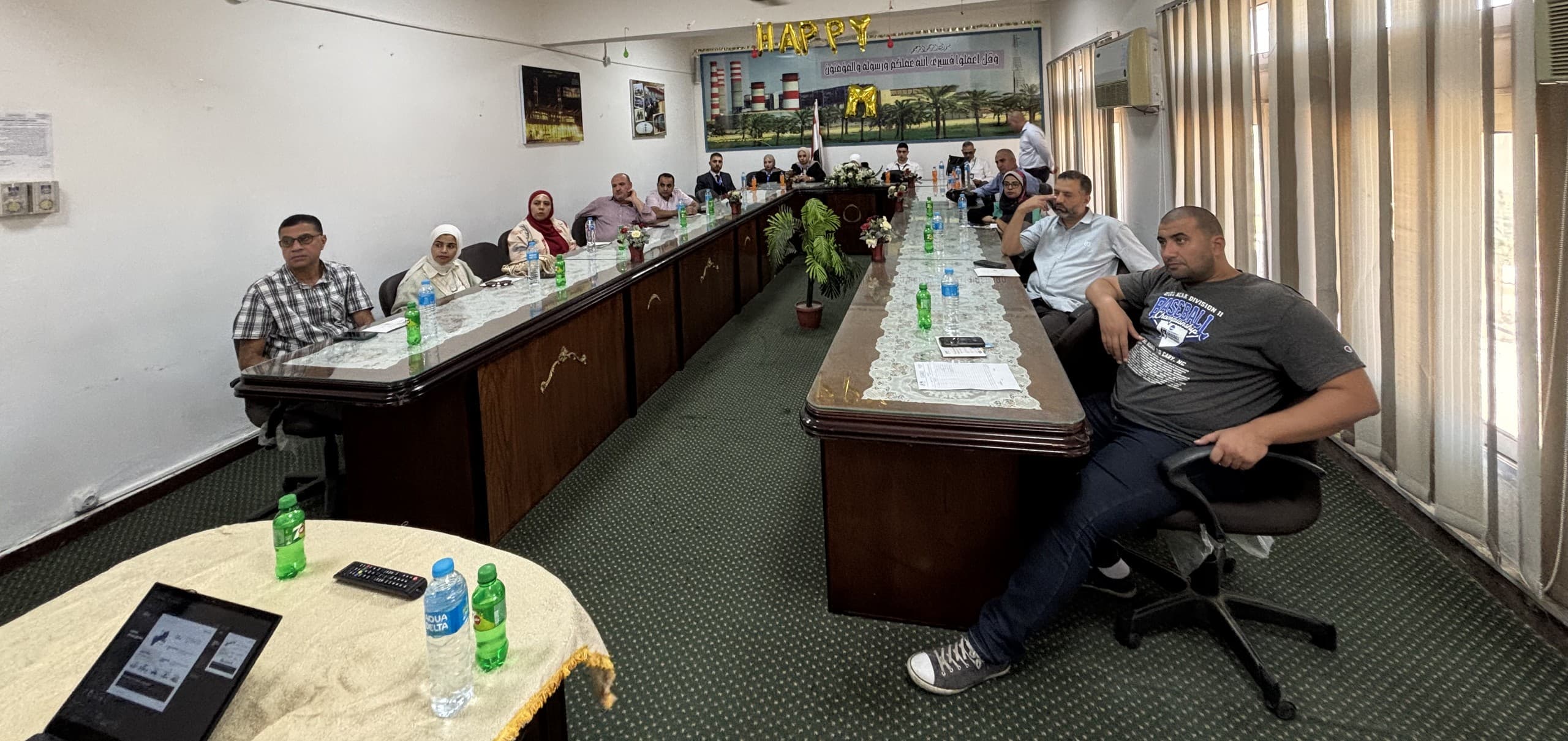 Engineers seated along the conference tables at the Abu Qir Training Center